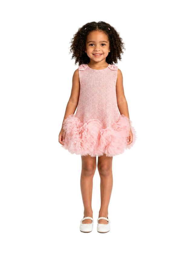 kids atelier mimi tutu Light Pink Kanya Ruffled Tulle Dress