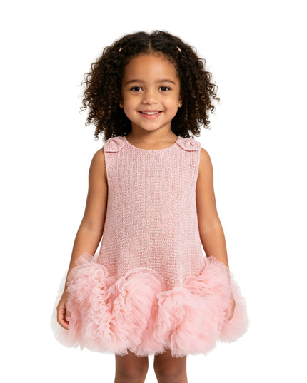 kids atelier mimi tutu Light Pink Kanya Ruffled Tulle Dress