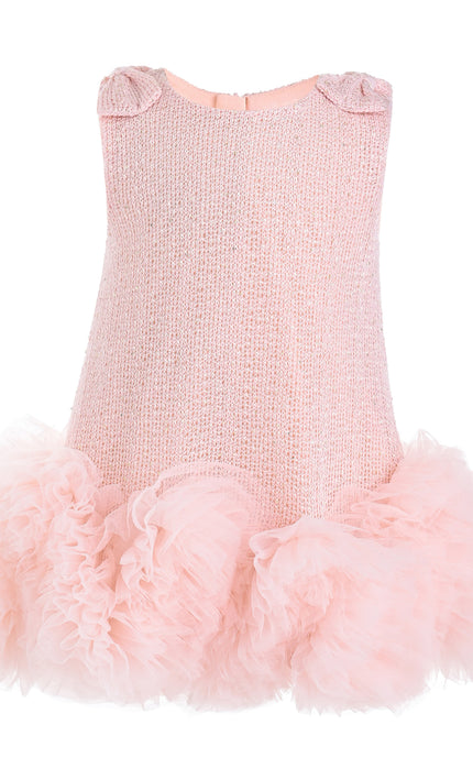 kids atelier mimi tutu Light Pink Kanya Ruffled Tulle Dress