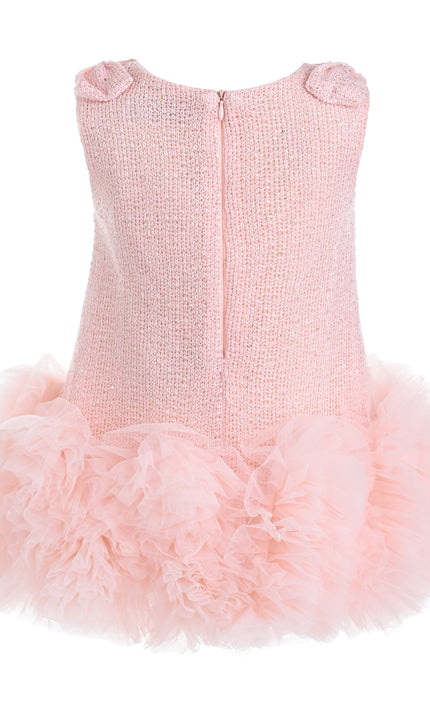 kids atelier mimi tutu Light Pink Kanya Ruffled Tulle Dress