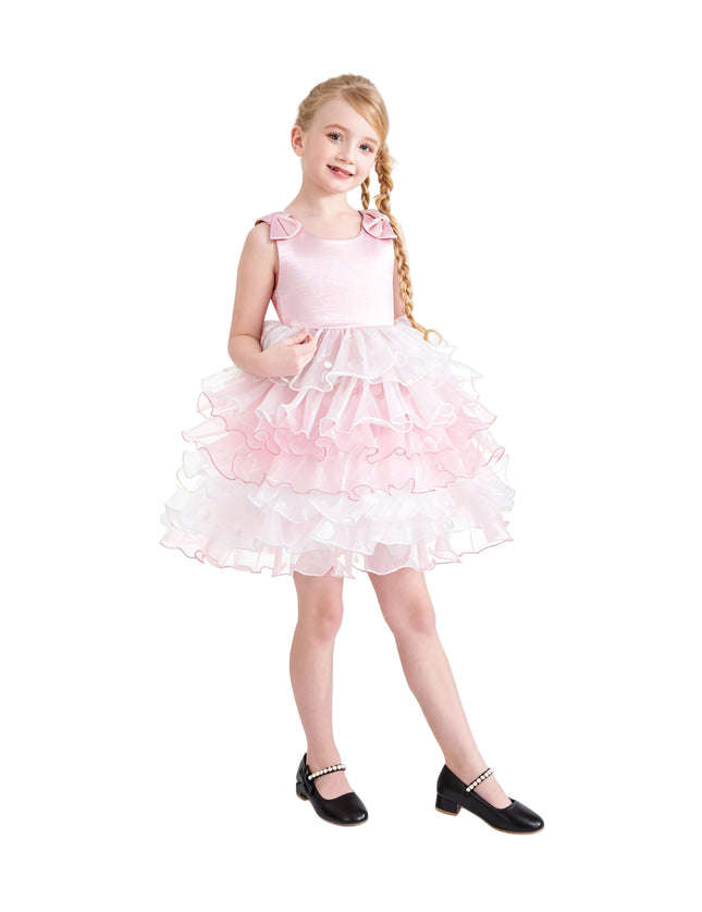 kids atelier mimi tutu Light Pink Sirin Ruffled Tulle Dress