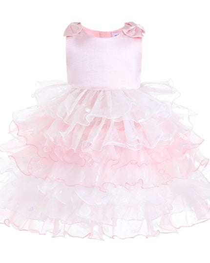 kids atelier mimi tutu Light Pink Sirin Ruffled Tulle Dress