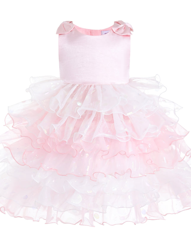 kids atelier mimi tutu Light Pink Sirin Ruffled Tulle Dress