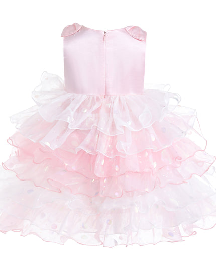 kids atelier mimi tutu Light Pink Sirin Ruffled Tulle Dress