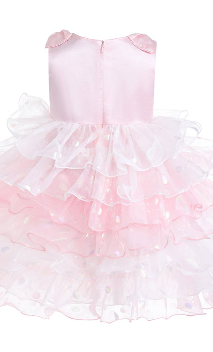 kids atelier mimi tutu Light Pink Sirin Ruffled Tulle Dress