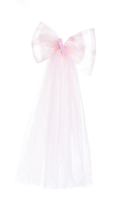 kids atelier mimi tutu Light Pink Suvanna Pom‑Pom Tulle Dress with Bow Clip