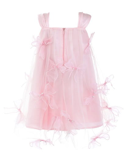kids atelier mimi tutu Light Pink Manisa Bow‑Embellished Tulle Dress