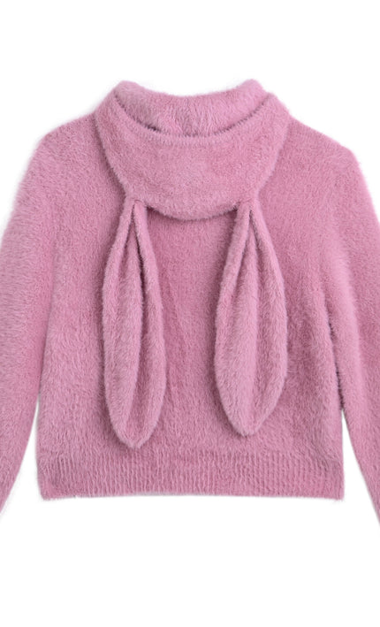 kids atelier mimi tutu Pink Bunny Ear Sweater