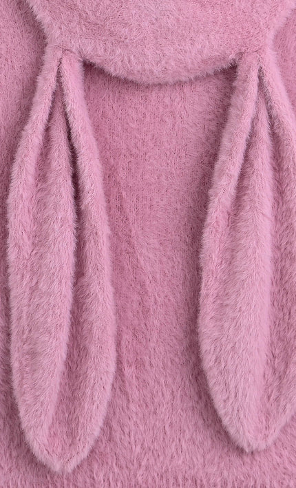 kids atelier mimi tutu Pink Bunny Ear Sweater