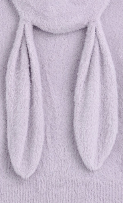 kids atelier mimi tutu Purple Bunny Ear Sweater