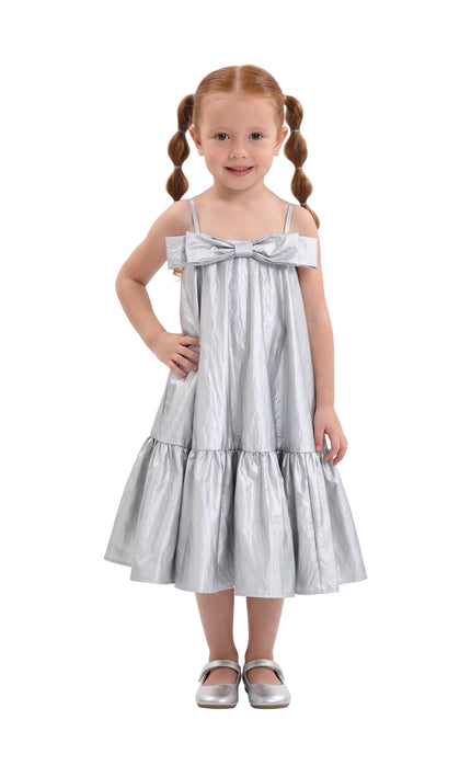 kids atelier mimi tutu Silver Celestelle Bow Party Dress