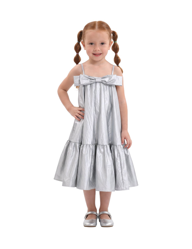 kids atelier mimi tutu Silver Celestelle Bow Party Dress
