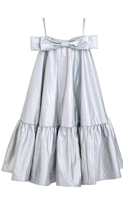 kids atelier mimi tutu Silver Celestelle Bow Party Dress