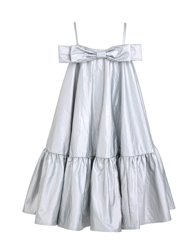 kids atelier mimi tutu Silver Celestelle Bow Party Dress