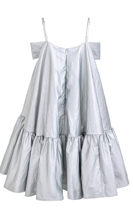 kids atelier mimi tutu Silver Celestelle Bow Party Dress