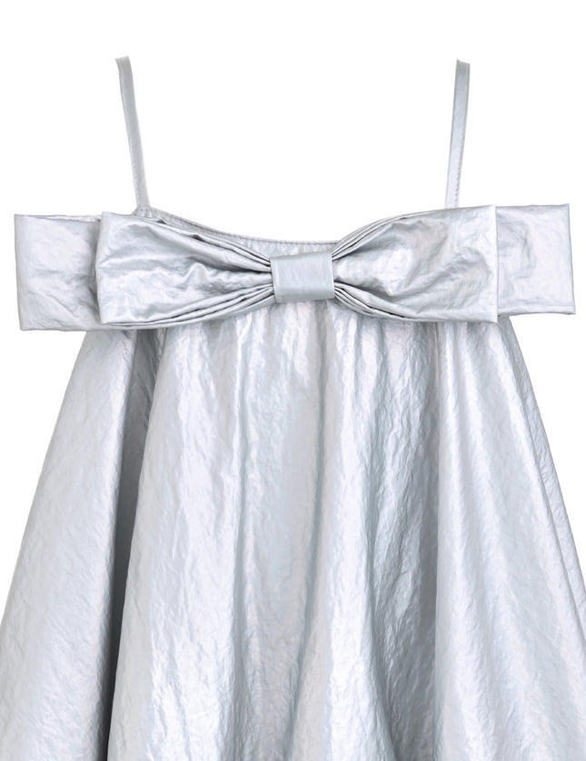 kids atelier mimi tutu Silver Celestelle Bow Party Dress