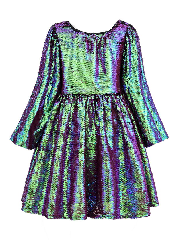 kids atelier mimi tutu Emerald Iridescent Sequin Dress