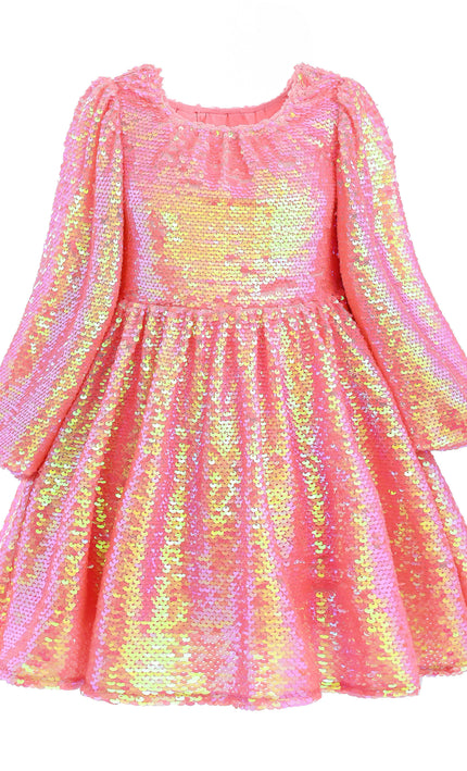 kids atelier mimi tutu Pink Iridescent Sequin Dress