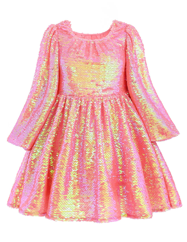 kids atelier mimi tutu Pink Iridescent Sequin Dress