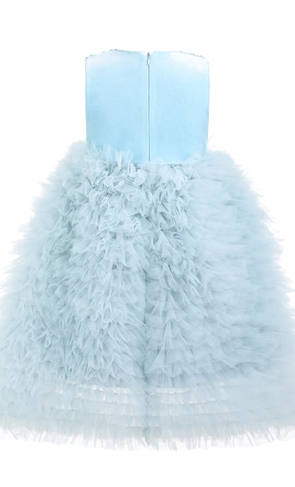 kids atelier mimi tutu Blue Claribel Sequin Tulle Dress
