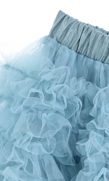 kids atelier mimi tutu Blue Felicia Hooded Tulle Skirt Set