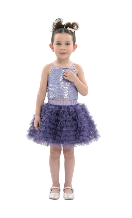 kids atelier mimi tutu Purple Henrietta Sequin Tulle Set