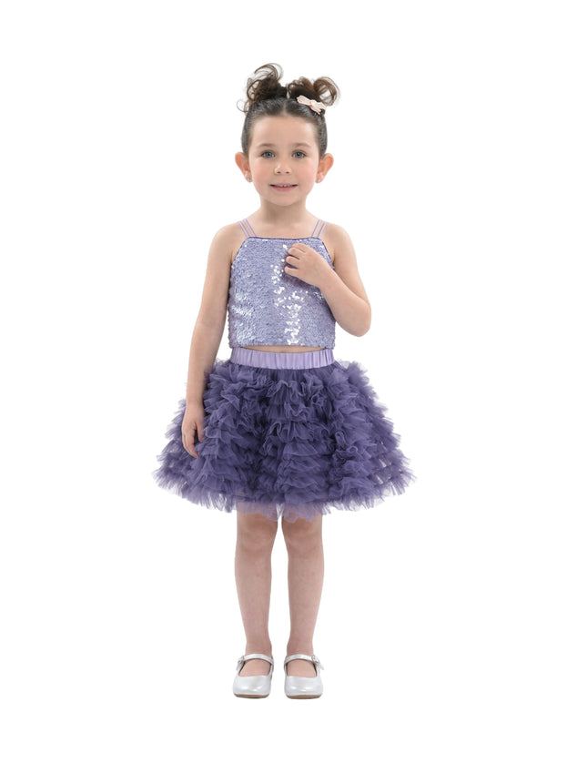 kids atelier mimi tutu Purple Henrietta Sequin Tulle Set
