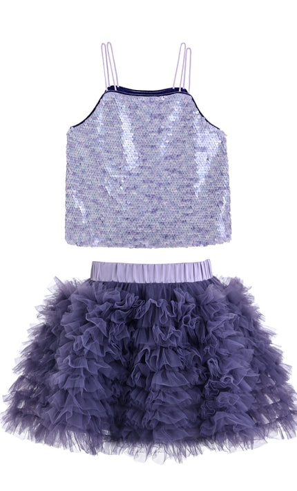 kids atelier mimi tutu Purple Henrietta Sequin Tulle Set