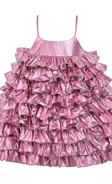 kids atelier mimi tutu Pink Valeriane Tiered Ruffle Dress