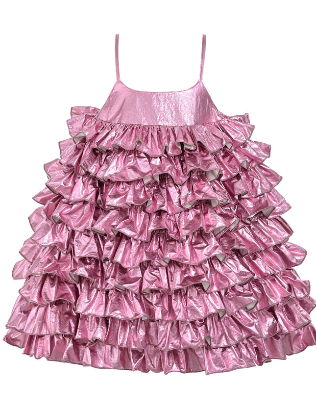 kids atelier mimi tutu Pink Valeriane Tiered Ruffle Dress