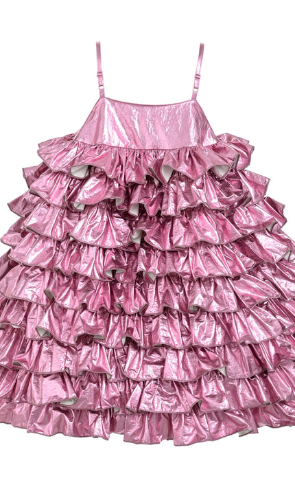 kids atelier mimi tutu Pink Valeriane Tiered Ruffle Dress