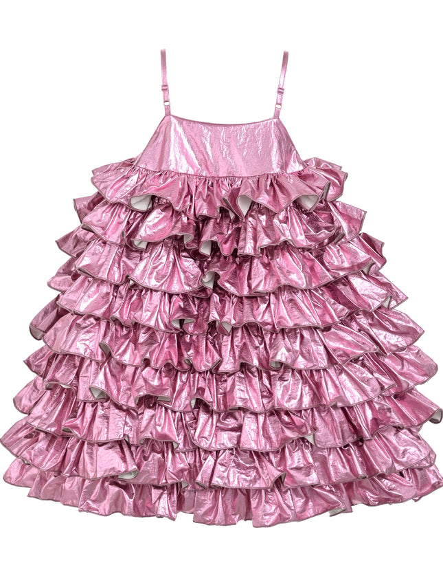 kids atelier mimi tutu Pink Valeriane Tiered Ruffle Dress