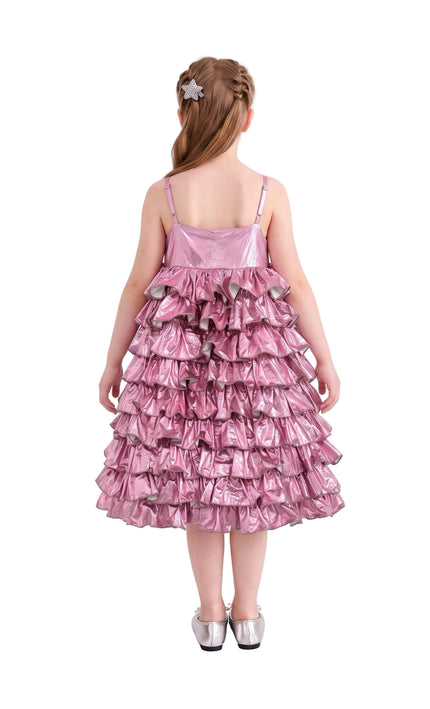 kids atelier mimi tutu Pink Valeriane Tiered Ruffle Dress