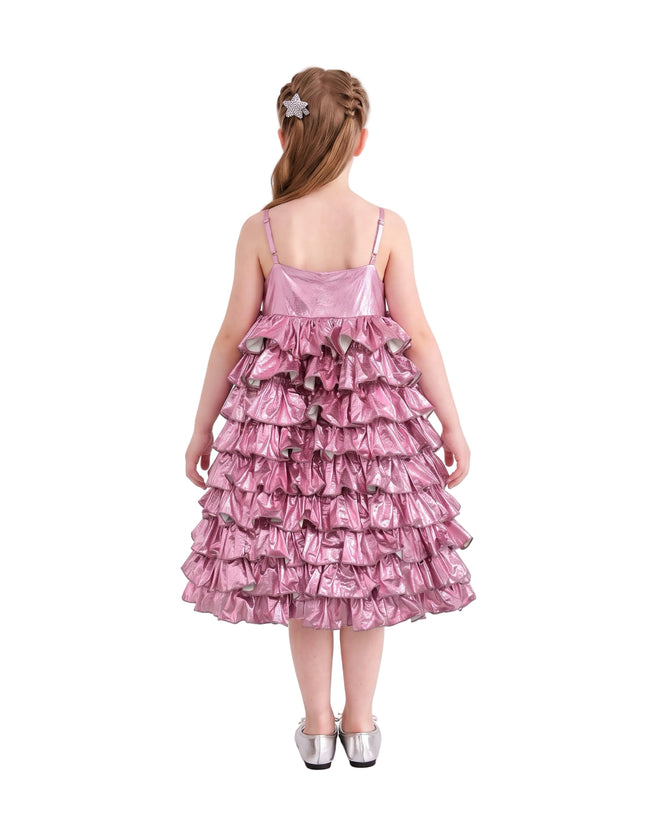 kids atelier mimi tutu Pink Valeriane Tiered Ruffle Dress