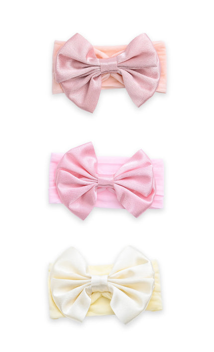 kids atelier mimi tutu Multicolor Elastic Bow Headband Set