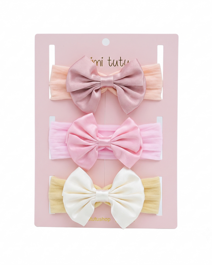 kids atelier mimi tutu Multicolor Elastic Bow Headband Set