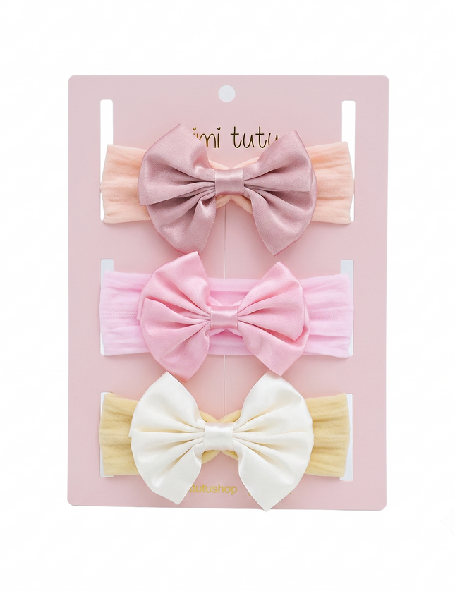 kids atelier mimi tutu Multicolor Elastic Bow Headband Set