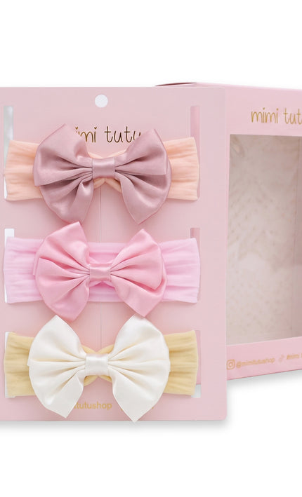 kids atelier mimi tutu Multicolor Elastic Bow Headband Set