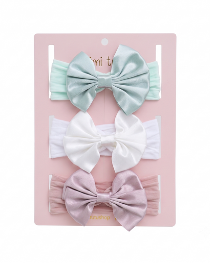 kids atelier mimi tutu Multicolor Elastic Bow Headband Set