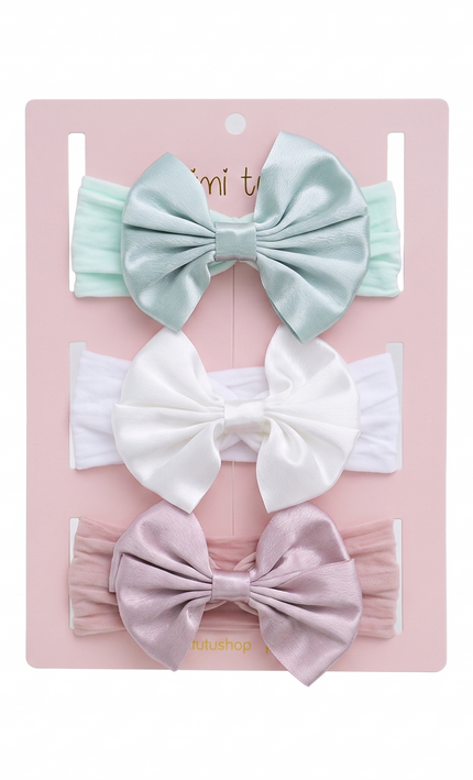 kids atelier mimi tutu Multicolor Elastic Bow Headband Set