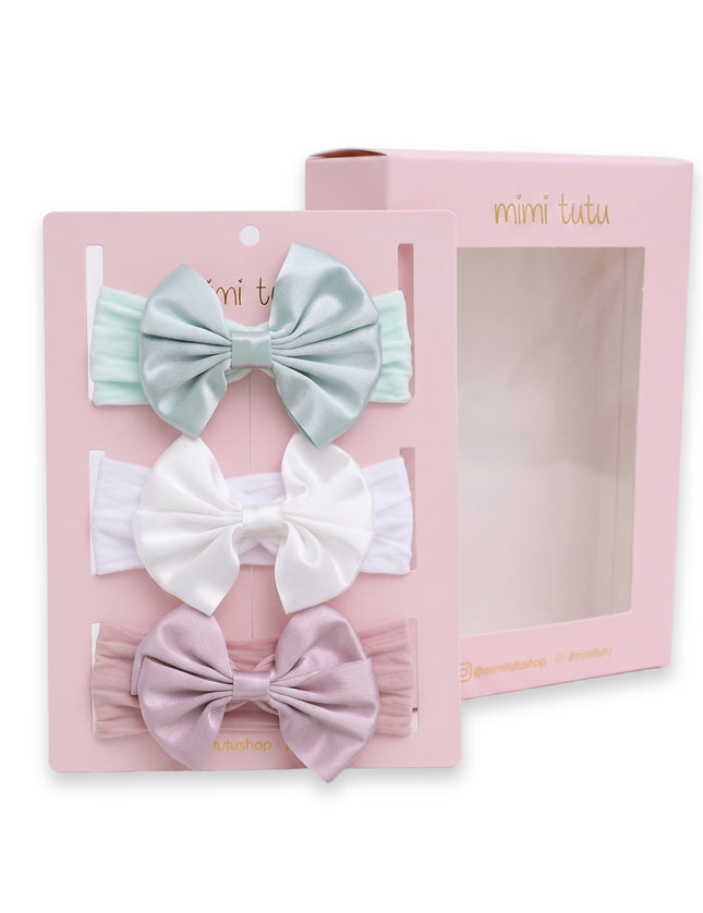 kids atelier mimi tutu Multicolor Elastic Bow Headband Set