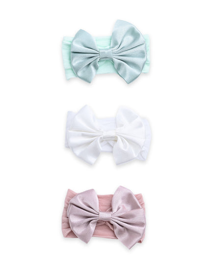 kids atelier mimi tutu Multicolor Elastic Bow Headband Set
