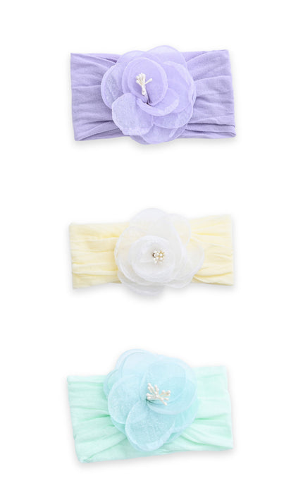 Kids atelier mimi tutu Multicolor Elastic Flower Headband Set