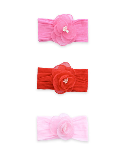 Kids atelier mimi tutu Multicolor Elastic Flower Headband Set