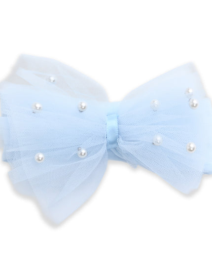 kids atelier mimi tutu Multicolor Elastic Tulle Pearl Bow Headband Set
