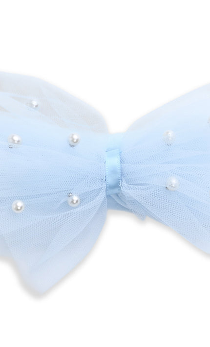 kids atelier mimi tutu Multicolor Elastic Tulle Pearl Bow Headband Set