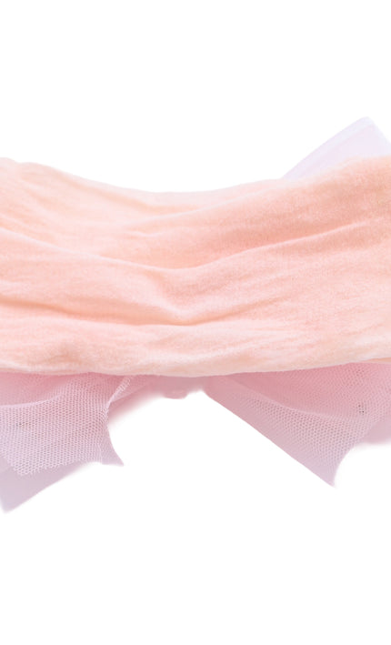 kids atelier mimi tutu Multicolor Elastic Tulle Pearl Bow Headband Set
