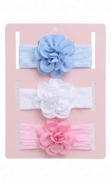 kids atelier mimi tutu Multicolor Floral Elastic Headband Set