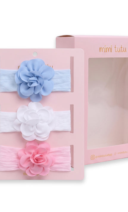 kids atelier mimi tutu Multicolor Floral Elastic Headband Set