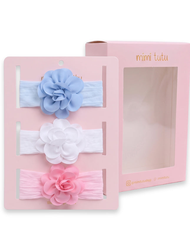 kids atelier mimi tutu Multicolor Floral Elastic Headband Set